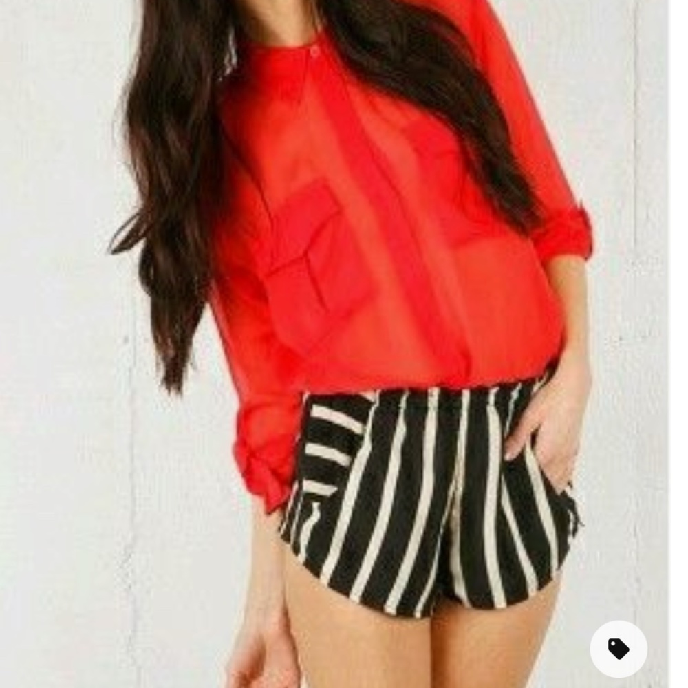 Stone Cold Fox Silk striped Shorts size 1/XS